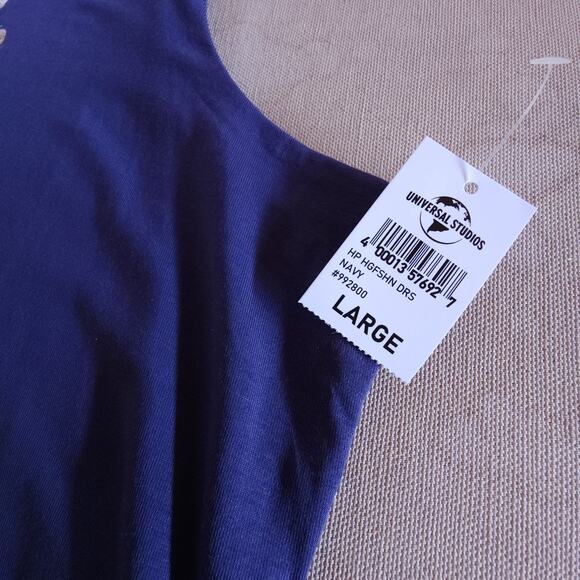 Women Harry Potter All Over Print Hogwarts Crest Collar Sun Dress Size Large NWT - Picture 5 of 9